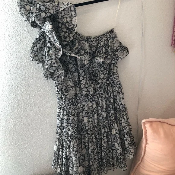 MISA Josephine Printed One-Shoulder Mini Dress - Picture 4 of 5